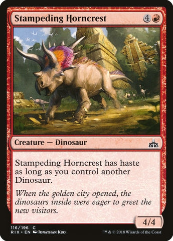 Image for Stampeding Horncrest (116) [Rivals of Ixalan]