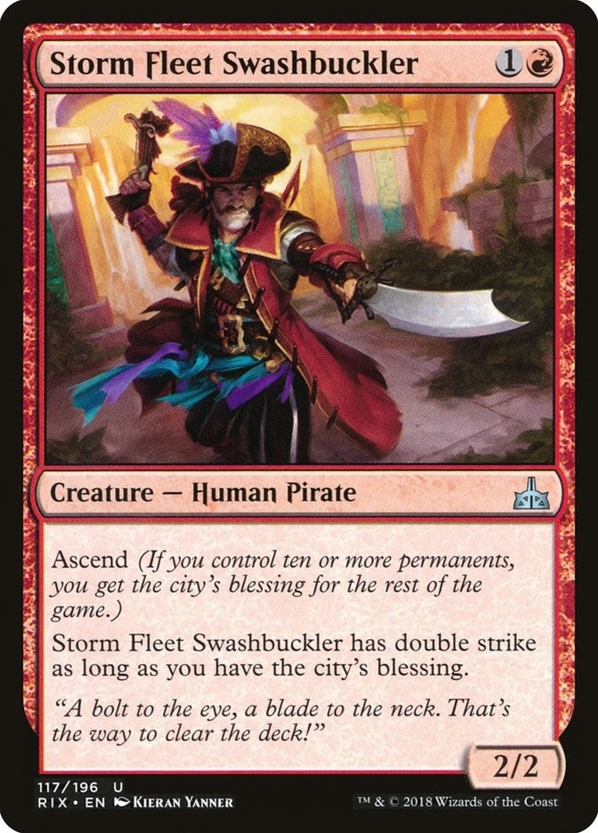 Image for Storm Fleet Swashbuckler (117) [Rivals of Ixalan]