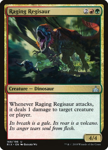 Image for Raging Regisaur (168) [Rivals of Ixalan]