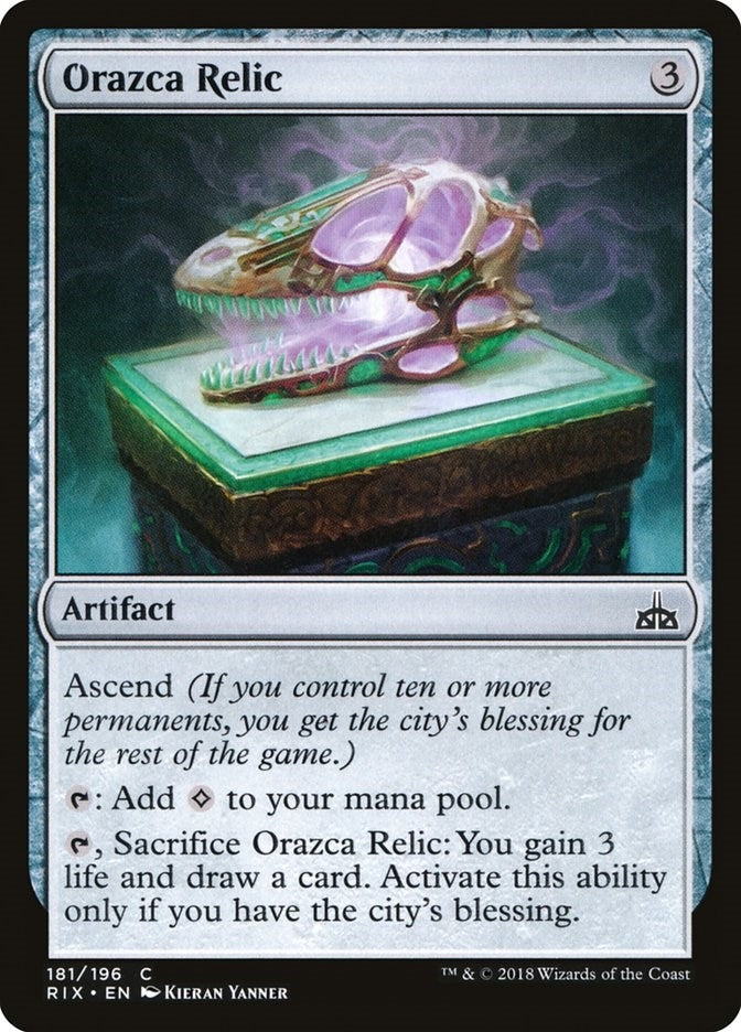 Image for Orazca Relic (181) [Rivals of Ixalan]