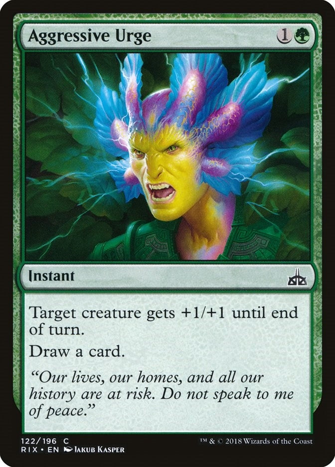 Image for Aggressive Urge (122) [Rivals of Ixalan]