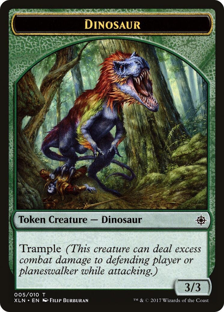 Image for Dinosaur // Treasure (009) Double-Sided Token (5 // 9) [Ixalan]