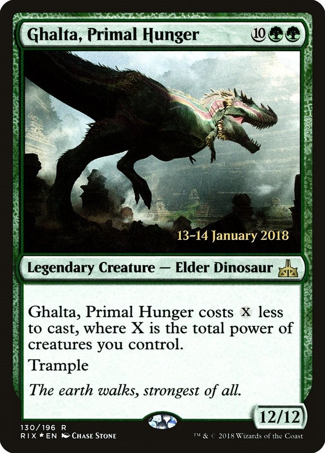 Image for Ghalta, Primal Hunger (RIX) (130) [Prerelease Cards]