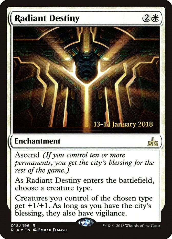 Image for Radiant Destiny (18) [Prerelease Cards]