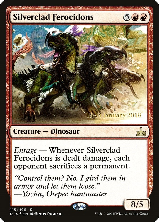 Image for Silverclad Ferocidons (115) [Prerelease Cards]