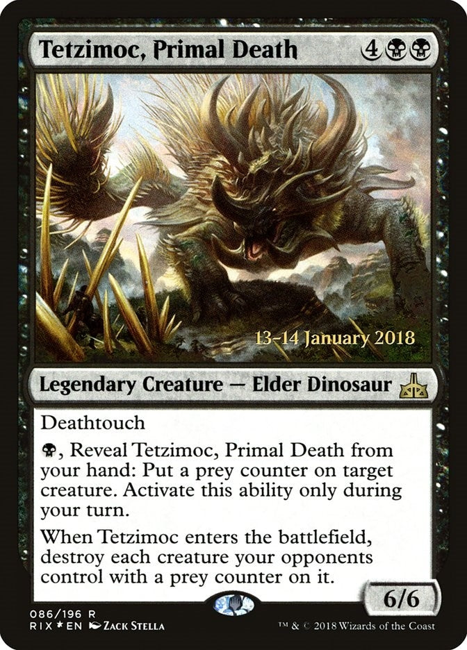 Image for Tetzimoc, Primal Death (86) [Prerelease Cards]