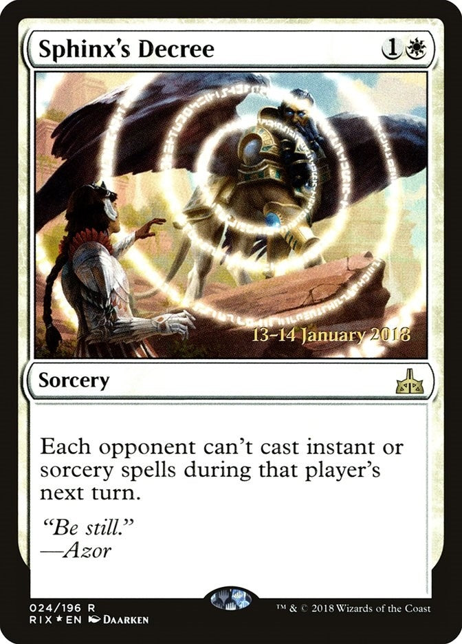 Image for Sphinx's Decree (24) [Prerelease Cards]