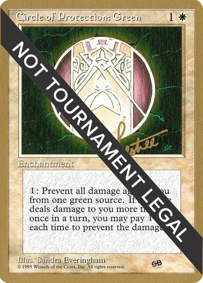 Image for Circle of Protection: Green - 1996 Bertrand Lestree (4ED) (SB) [World Championship Decks]