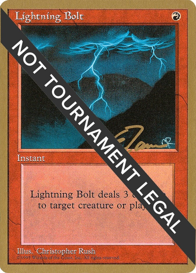Image for Lightning Bolt - 1996 Eric Tam (4ED) [World Championship Decks]