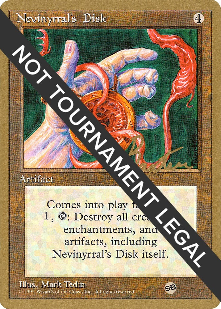Image for Nevinyrral's Disk - 1996 George Baxter (4ED) (SB) [World Championship Decks]