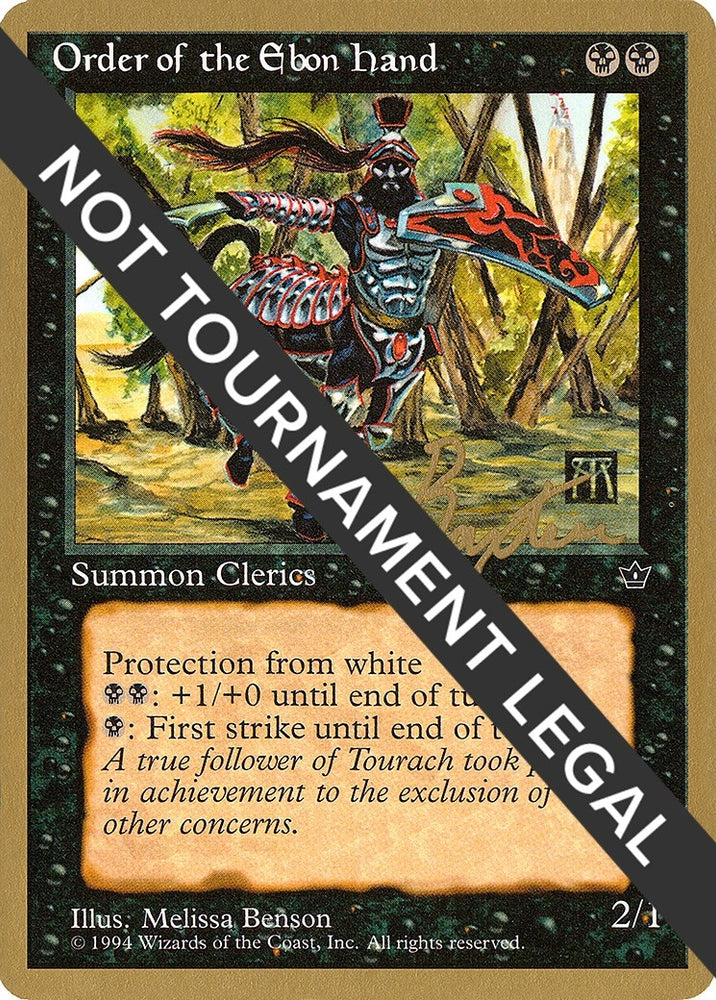 Image for Order of the Ebon Hand (Benson) - 1996 George Baxter (FEM) [World Championship Decks]