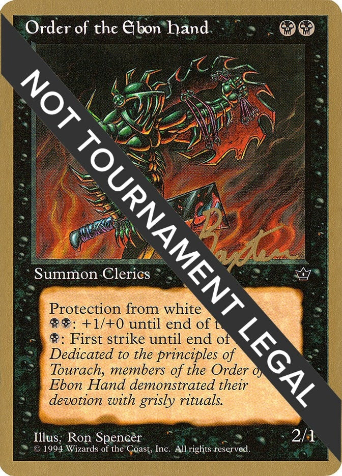 Image for Order of the Ebon Hand (Spencer) - 1996 George Baxter (FEM) [World Championship Decks]