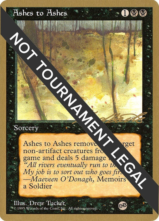 Image for Ashes to Ashes - 1996 Leon Lindback (4ED) (SB) [World Championship Decks]