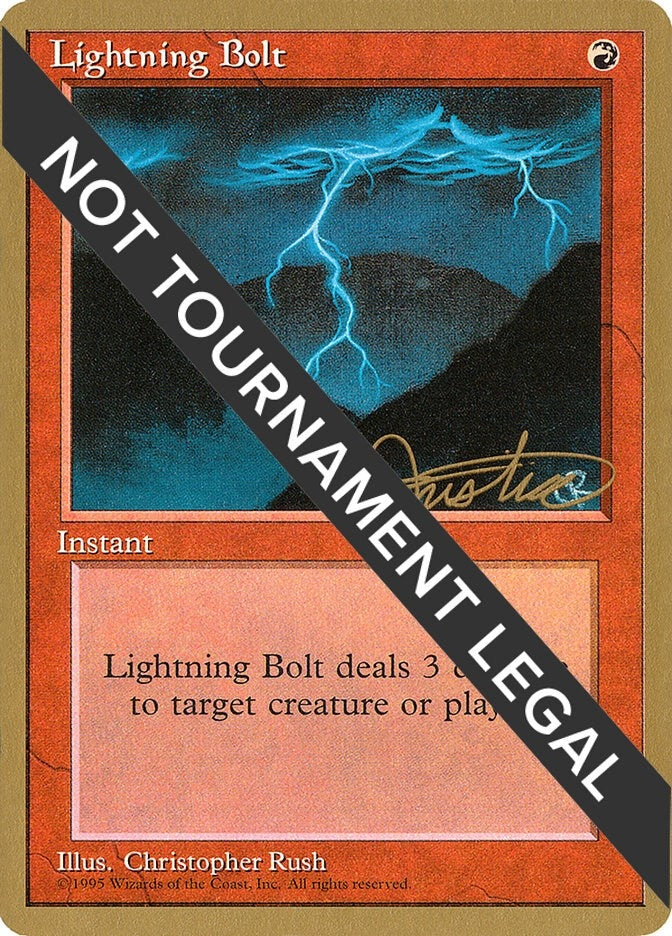 Image for Lightning Bolt - 1996 Mark Justice (4ED) [World Championship Decks]