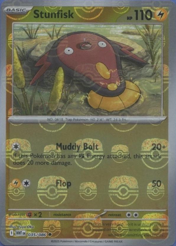 Stunfisk 035/086  (Master Ball Pattern) SV: White Flare
