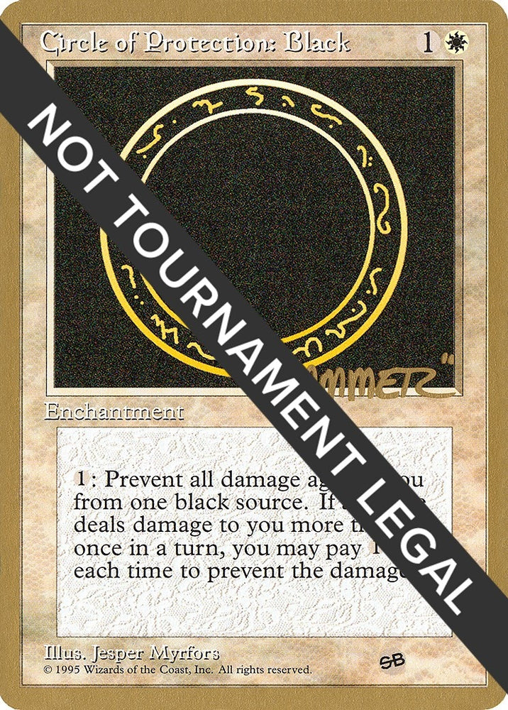 Image for Circle of Protection: Black - 1996 Shawn "Hammer" Regnier (4ED) (SB) [World Championship Decks]