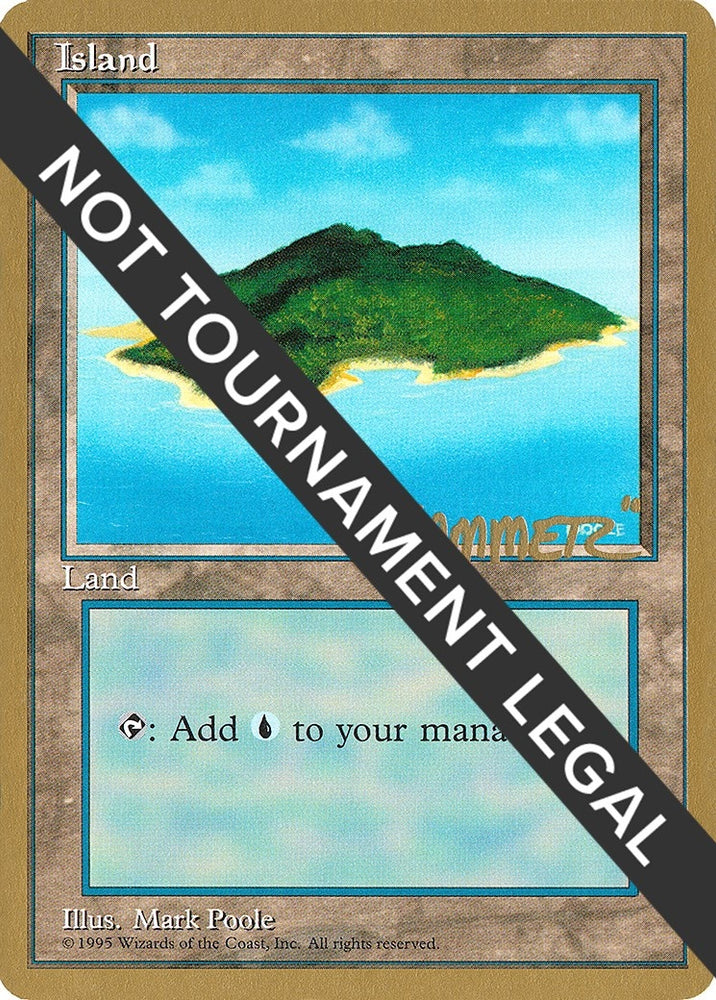 Image for Island (B) - 1996 Shawn "Hammer" Regnier (4ED) [World Championship Decks]
