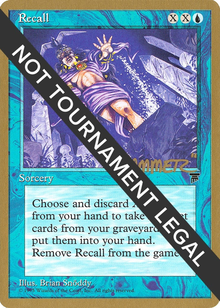 Image for Recall - 1996 Shawn "Hammer" Regnier (LEG) - Magic: The Gathering