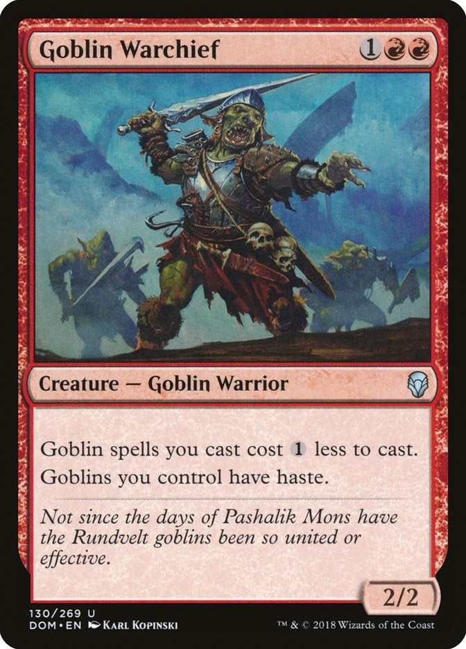 Image for Goblin Warchief (130) [Dominaria]