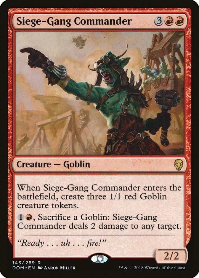 Image for Siege-Gang Commander (143) [Dominaria]
