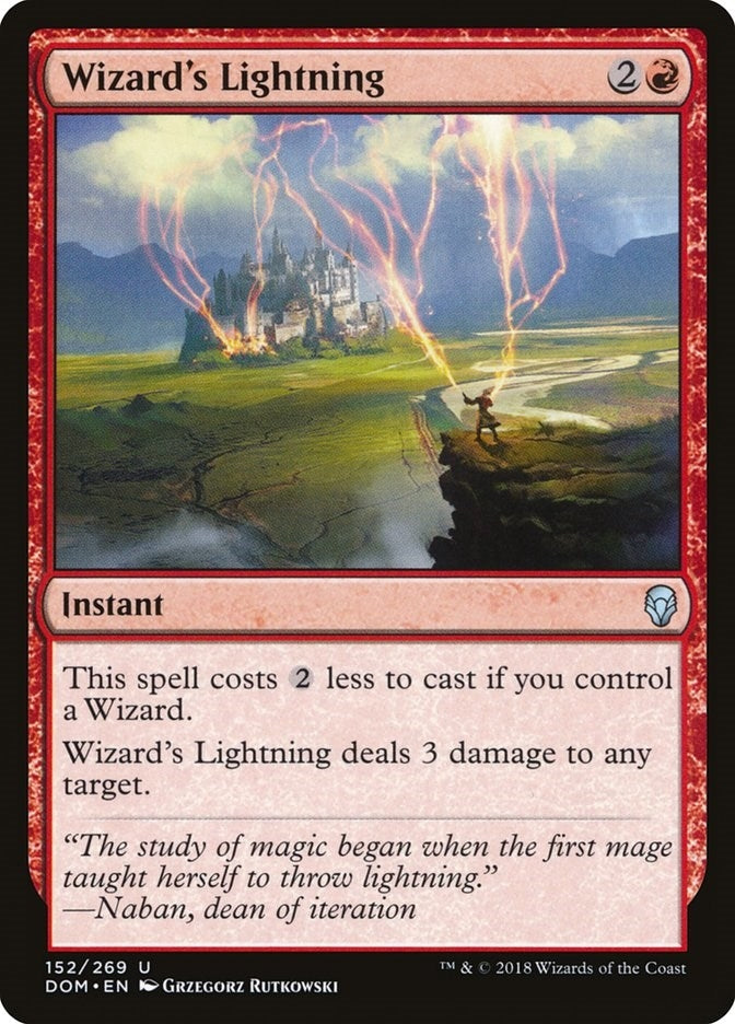 Image for Wizard's Lightning (152) [Dominaria]