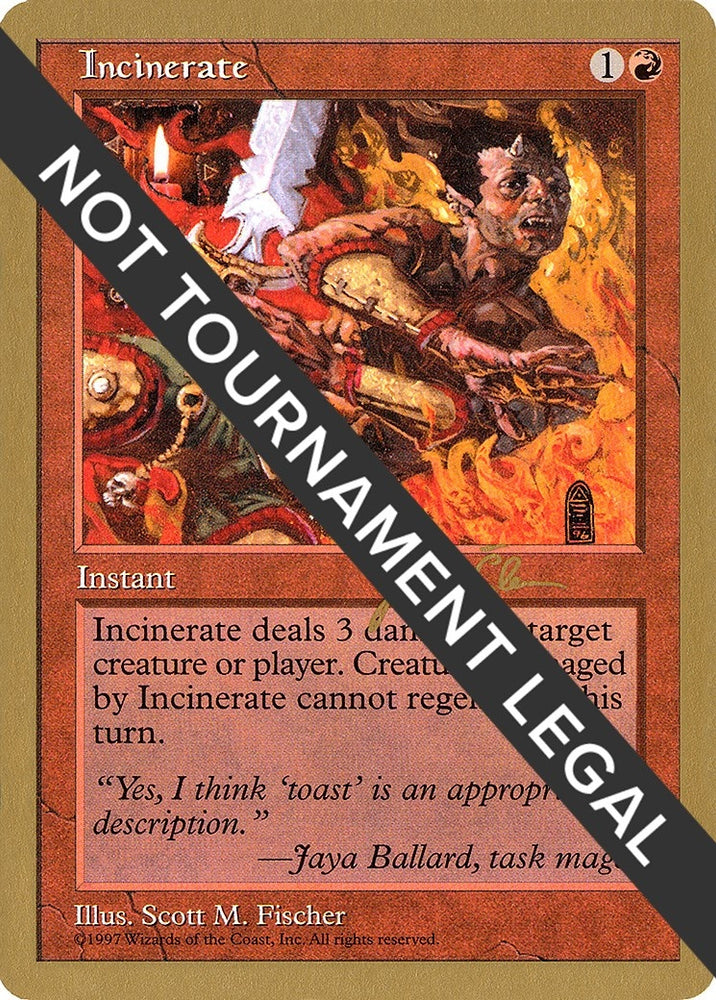 Image for Incinerate - 1997 Jakub Slemr (5ED) [World Championship Decks]