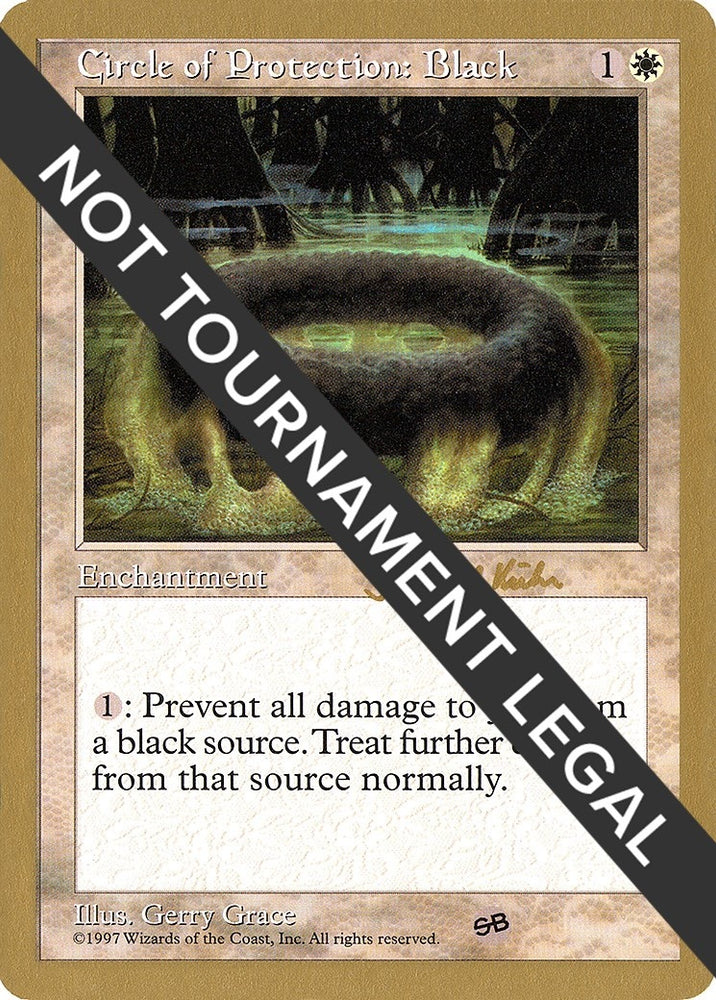 Image for Circle of Protection: Black - 1997 Janosch Kuhn (5ED) (SB) [World Championship Decks]