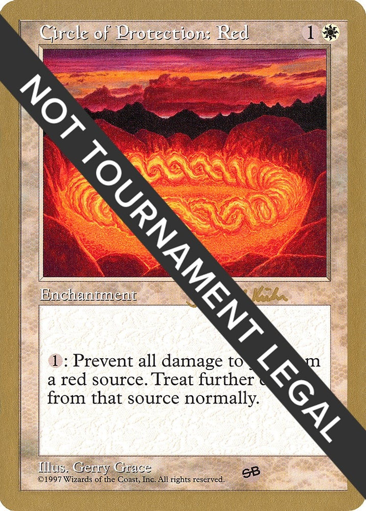 Image for Circle of Protection: Red - 1997 Janosch Kuhn (5ED) (SB) [World Championship Decks]