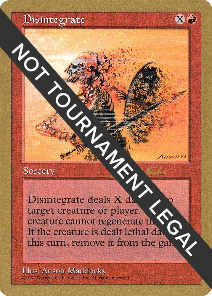 Image for Disintegrate - 1997 Janosch Kuhn (5ED) [World Championship Decks]