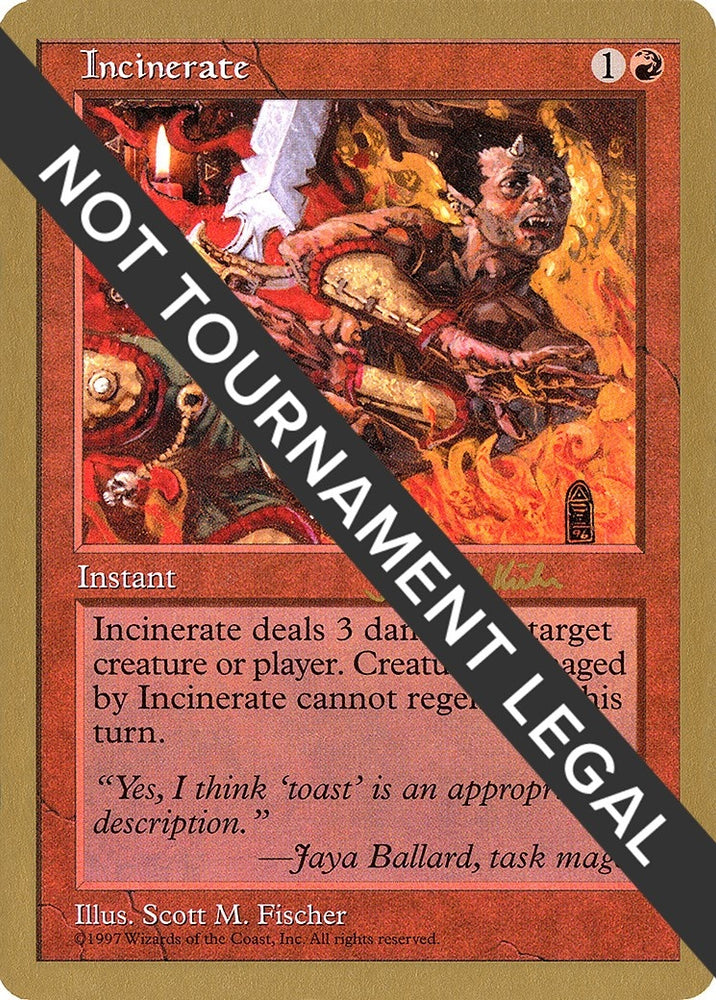 Image for Incinerate - 1997 Janosch Kuhn (5ED) [World Championship Decks]