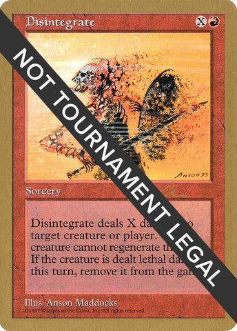Image for Disintegrate - 1997 Paul McCabe (5ED) [World Championship Decks]