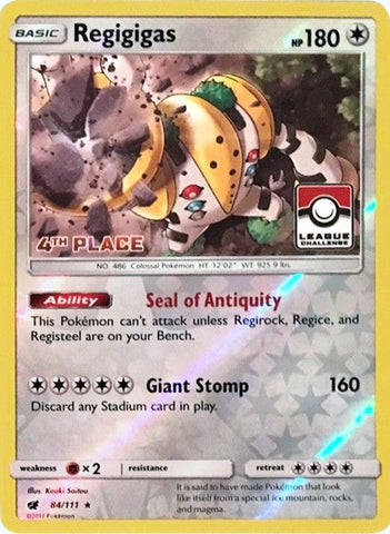 Image for Regigigas - 84/111 (League Challenge) [4th Place] (084/111) - Pokemon