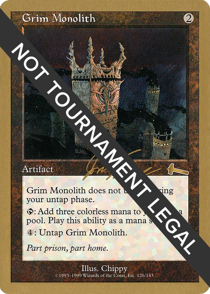 Image for Grim Monolith - 2000 Jon Finkel (ULG) [World Championship Decks]