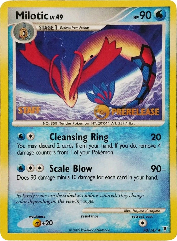 Image for Milotic - 70/147 (Prerelease) [Staff] (70/147) - Pokemon