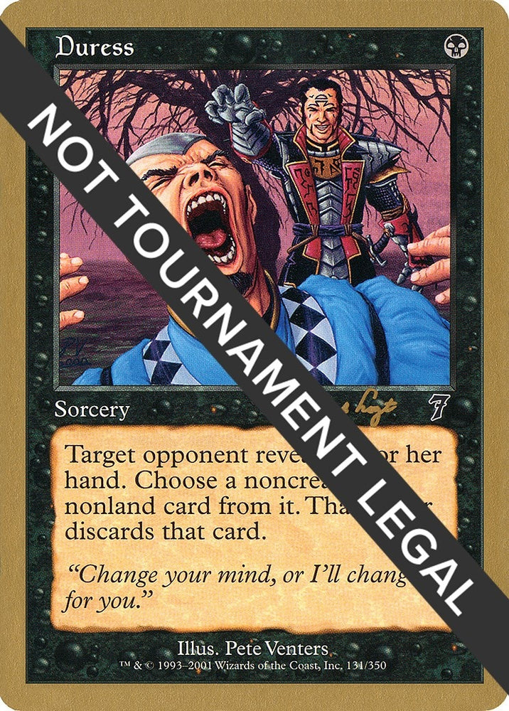 Image for Duress - 2001 Tom van de Logt (7ED) [World Championship Decks]
