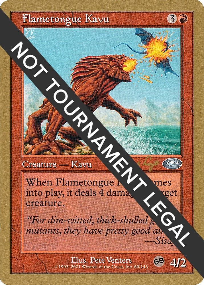 Image for Flametongue Kavu - 2001 Tom van de Logt (PLS) (SB) [World Championship Decks]