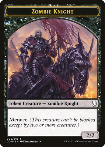 Image for Zombie Knight Token (5) [Dominaria]