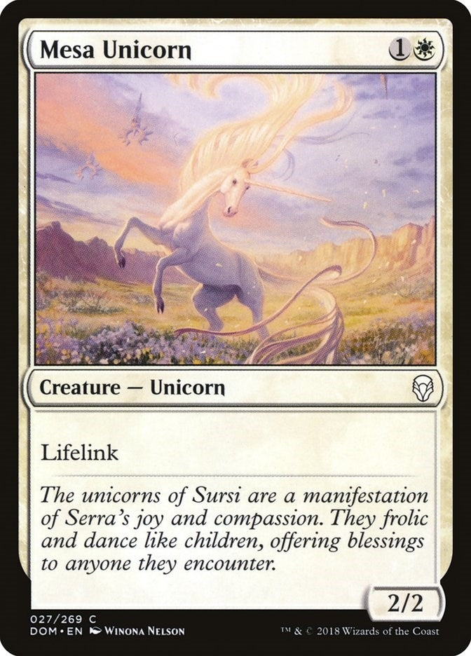 Image for Mesa Unicorn (27) [Dominaria]