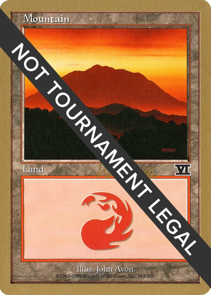 Image for Mountain (343) - 1999 Kai Budde (6ED) [World Championship Decks]