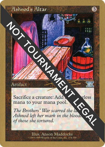 Image for Ashnod's Altar - 2000 Nicolas Labarre (6ED) [World Championship Decks]