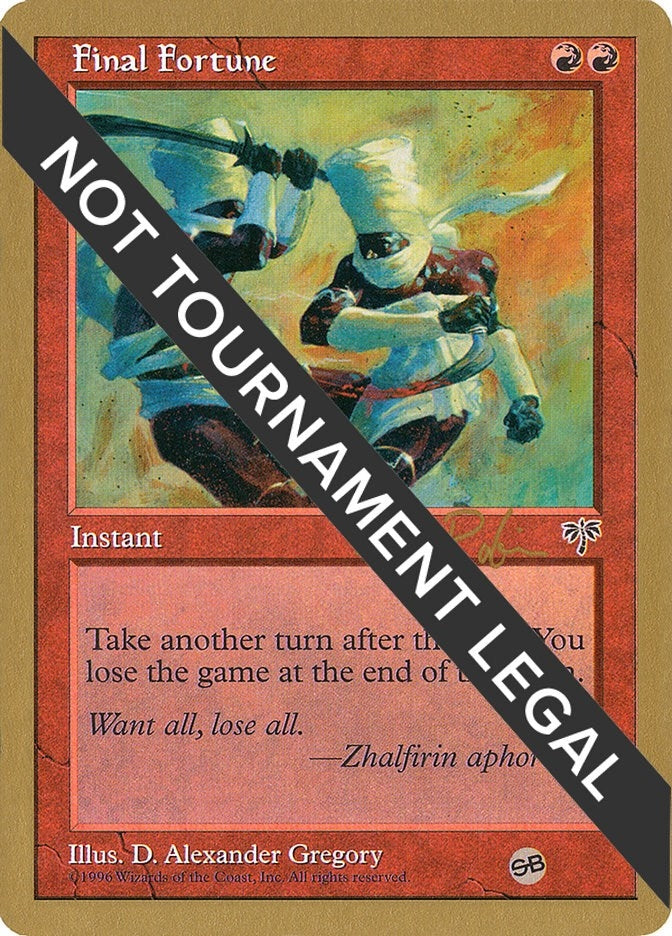 Image for Final Fortune - 1998 Ben Rubin (MIR) (SB) [World Championship Decks]