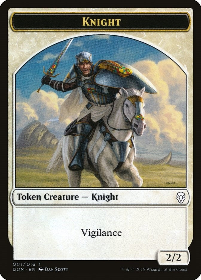 Image for Knight Token (001) (1) [Dominaria]