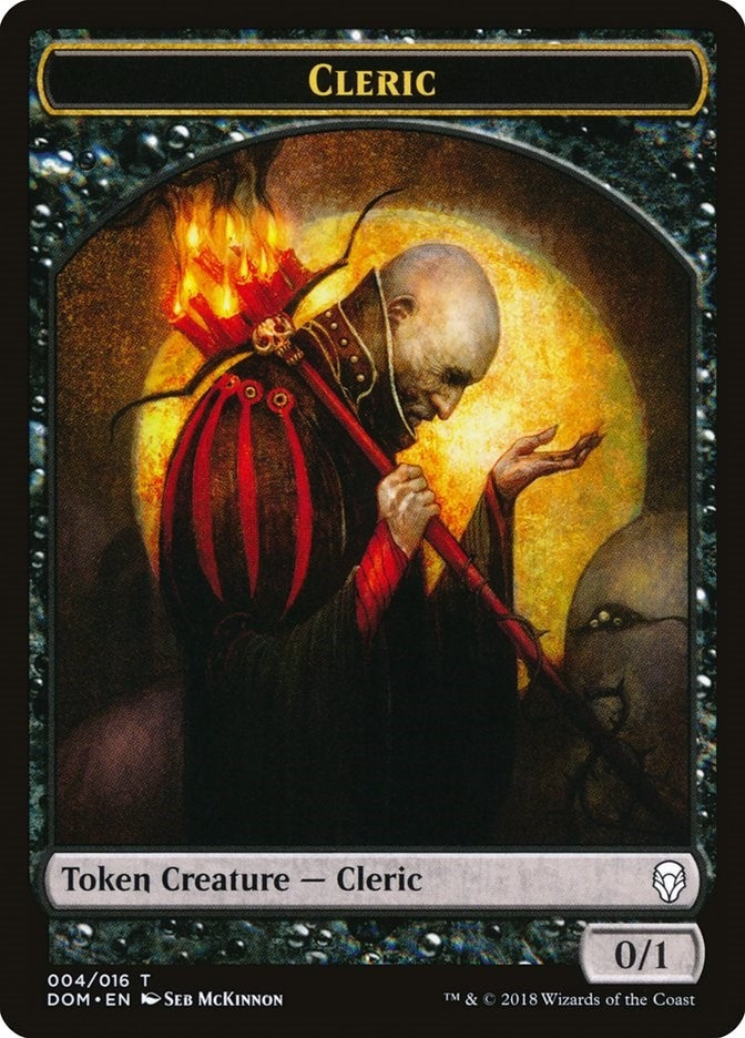 Image for Cleric Token (4) [Dominaria]