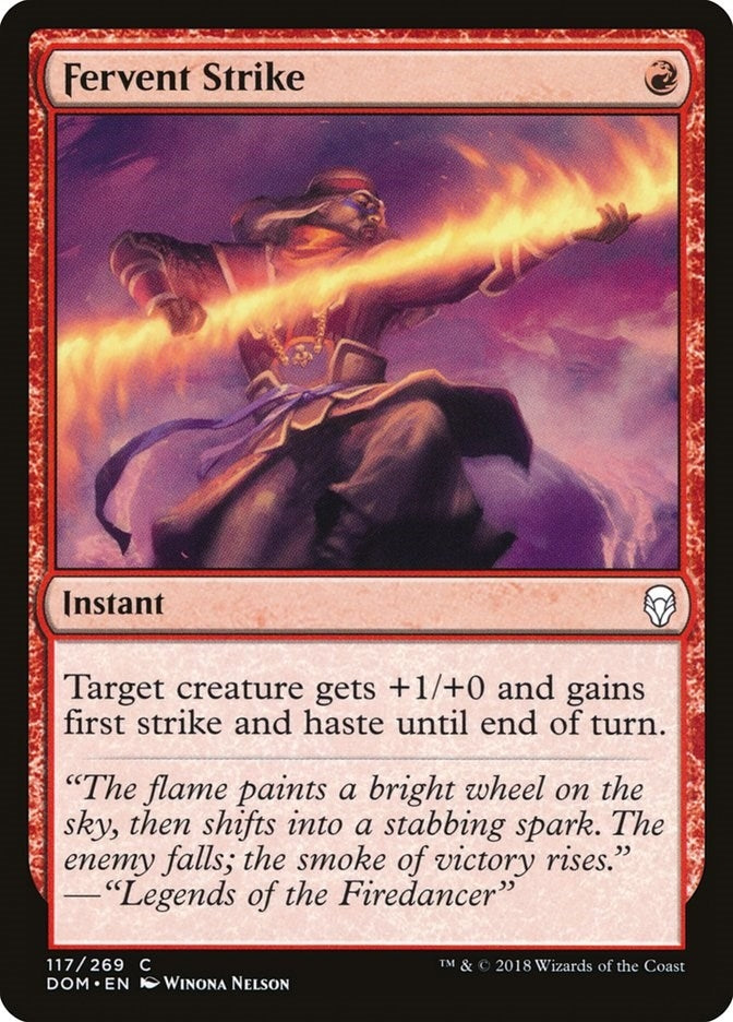 Image for Fervent Strike (117) [Dominaria]