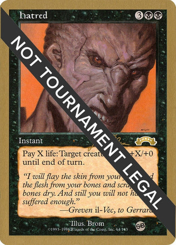 Image for Hatred - 1999 Jakub Slemr (EXO) (SB) [World Championship Decks]