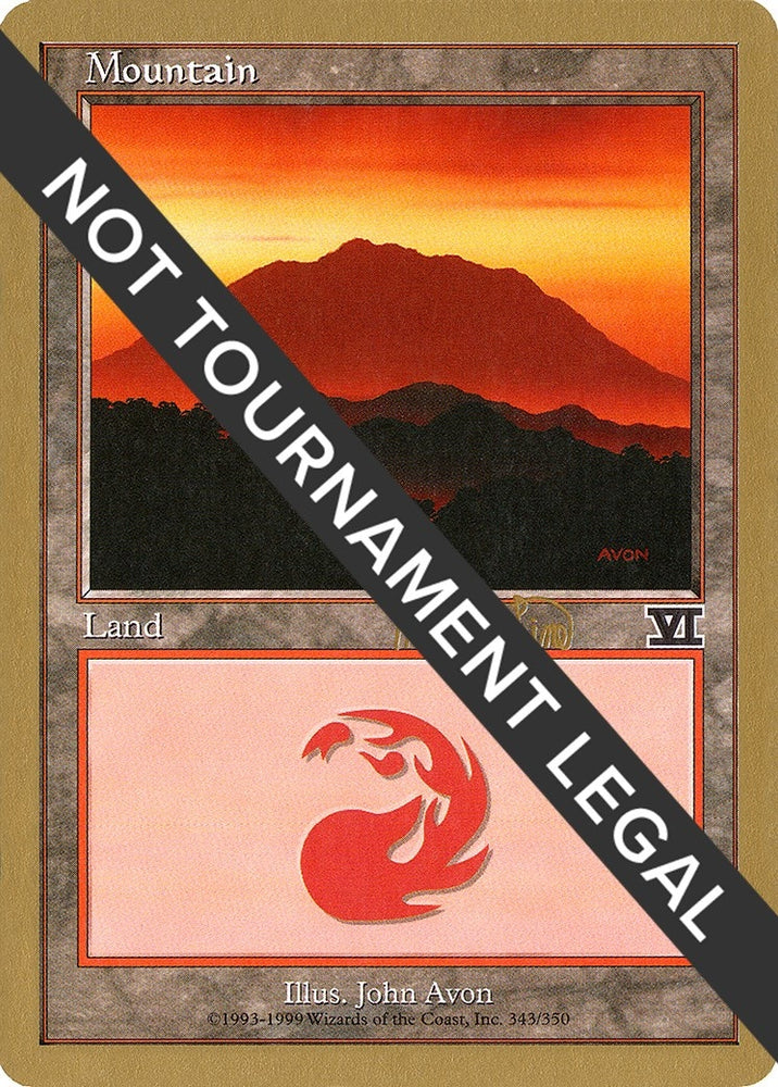 Image for Mountain (343) - 1999 Mark Le Pine (6ED) [World Championship Decks]