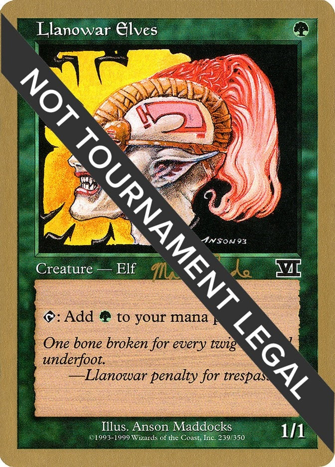 Image for Llanowar Elves - 1999 Matt Linde (6ED) [World Championship Decks]