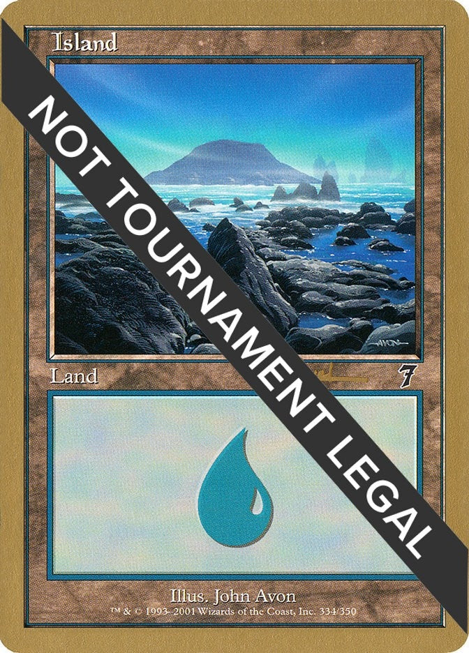 Image for Island (334) - 2001 Alex Borteh (7ED) [World Championship Decks]
