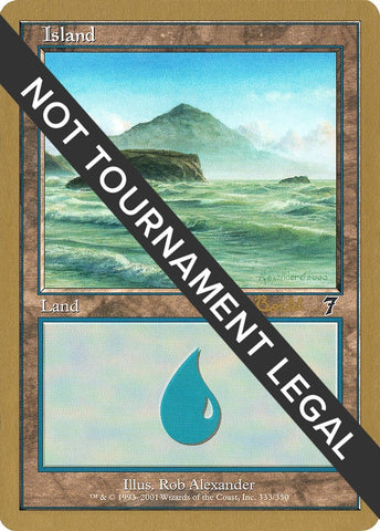 Image for Island (333) - 2001 Alex Borteh (7ED) [World Championship Decks]