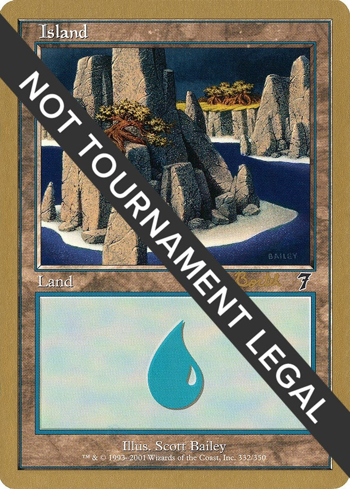 Image for Island (332) - 2001 Alex Borteh (7ED) [World Championship Decks]